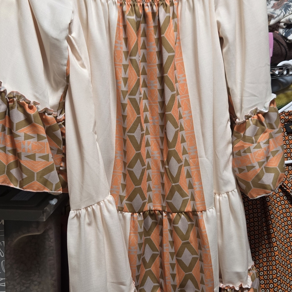 Bohemian Geometric Pattern Dress